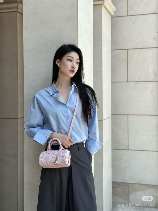 Mcm新款Mini#波士顿包 雾粉色 商品图3