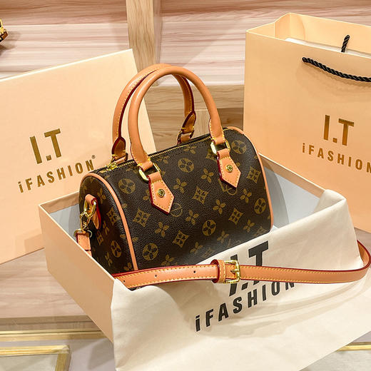 丁摩 【高品质】枕头包女新款复古老花高级感波士顿女士手提斜挎小包大牌包包5ZF-62940 商品图6