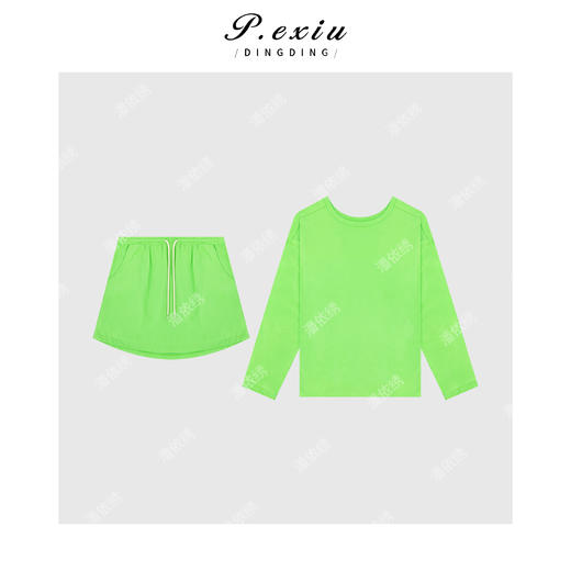 【春日情书】100%棉减龄松弛感T恤短裙套装W-62637 商品图1