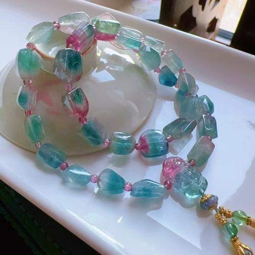 9mm-11mm多圈西瓜碧玺手链 商品图1