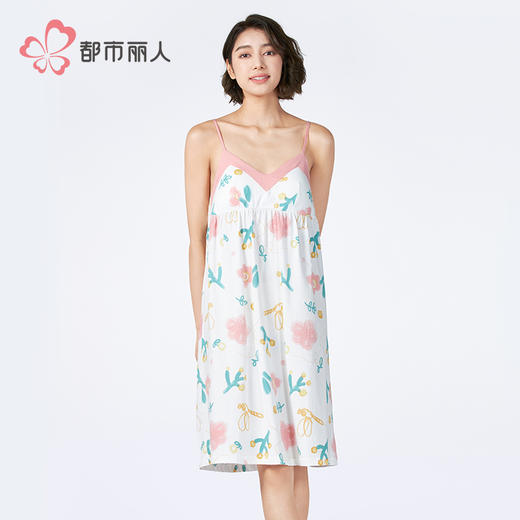 都市丽人女士棉质吊带裙薄40支TC拉架会员精选袖类LHH6F4 商品图1