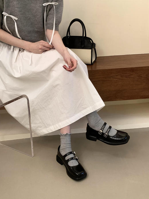 【GZ】无忧购韩版复古布洛克浅口玛丽珍小皮鞋X968-8（截单后7天发货) 商品图3