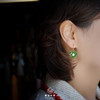 龢盒原创 风中荷香，清露珐琅耳环 商品缩略图5