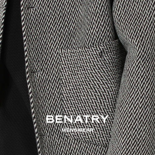 贝纳川时尚经典翻领男士羊毛呢外套ECP300002402 商品图4