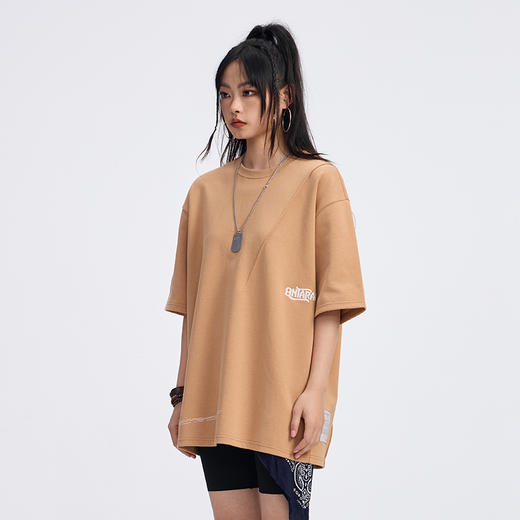 ONIARAI/鬼洗 抽象奥里尼亚克人版画疤痕褶宽松T恤 A840011 商品图6