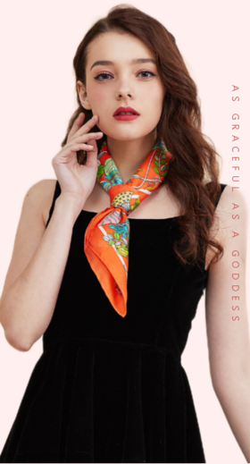 66×66cm  大师台版印中方巾