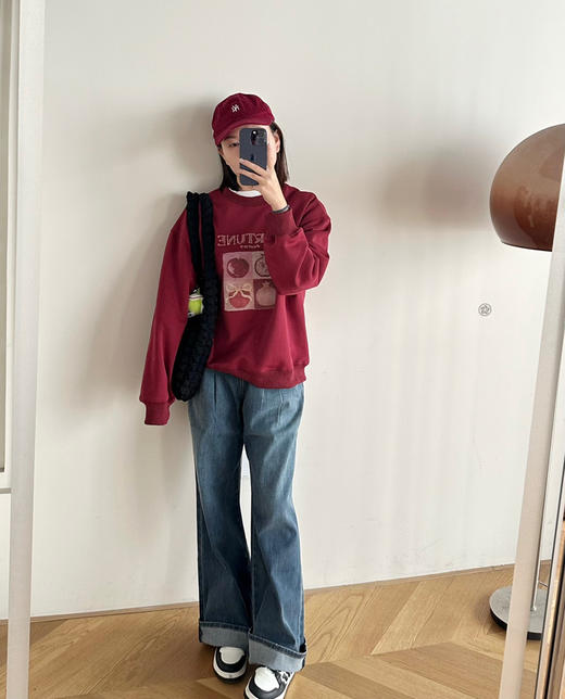 25春新款虞书欣地素同款小石榴卫衣021005 商品图2