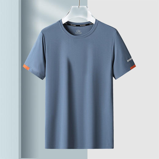 男士夏季亲肤网眼透气运动宽松弹力短袖健身训练休闲冰丝速干T恤   BMCQ-FG-TX2303 商品图1