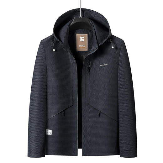 【可脱卸帽】【新款DGD】大依优型大码男装春加肥加大码男士连帽夹克外套时尚休闲外套上衣 商品图6