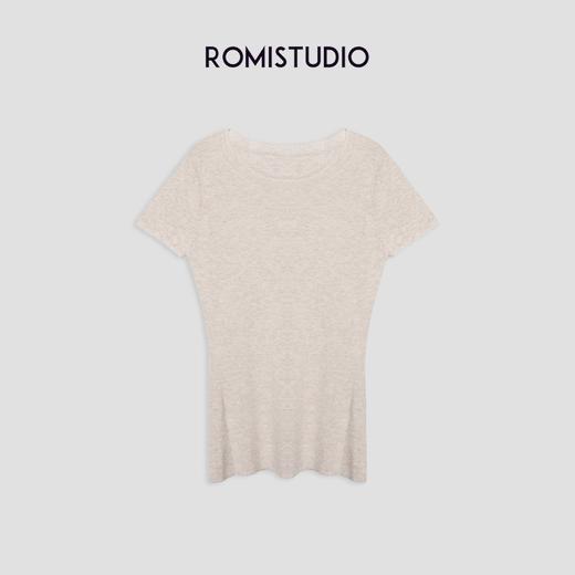 ROMI STUDIO【luxy系列】心头爱短袖针织上衣 内搭要配浅色 ME060 商品图2