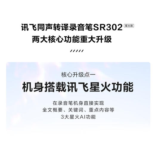 【科大讯飞】智能录音笔SR302/SR502/SR201 免费录音转文字 智能降噪录音神器 随身便携 商品图3