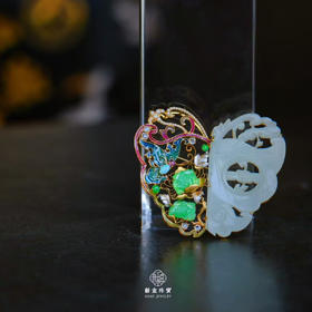 龢盒原创 半城烟云，半城繁华 时光如烟，蝶舞双面古玉胸针