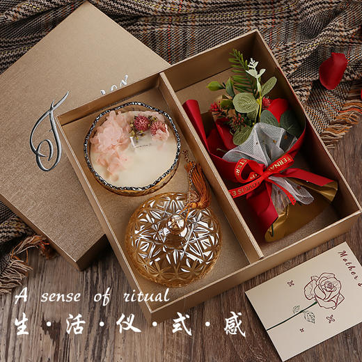 香薰蜡烛花艺礼盒 商品图0