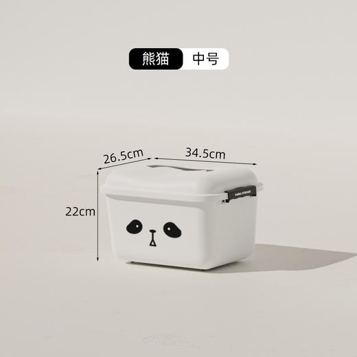 【宝宝也会收纳，家用卡通收纳箱~】儿童熊猫卡通塑料收纳箱 带轮手提恐龙玩具收纳盒 零食积木整理箱子-QQ 商品图4