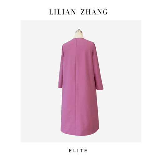 E系列—“法式浪漫”—“遇见倾心”—Lady挚爱、樱花粉A摆连衣裙 2401176 商品图3