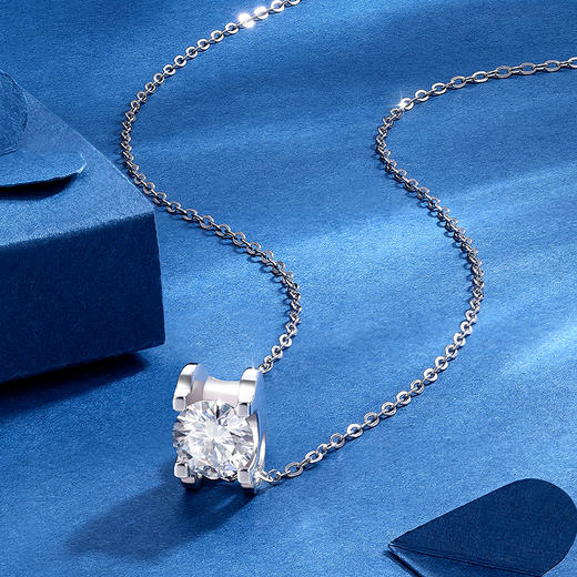 【爆闪莫桑钻】 卡蒂罗KADER 真诚之心项链 锁骨链 莫桑石闪耀吊坠小众简约百搭设计 恋爱告白生日纪念日 925银 商品图6