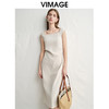 VIMAGE纬漫纪修身显瘦收腰a字小众设计无袖连衣裙2025夏新款V2307906 商品缩略图3