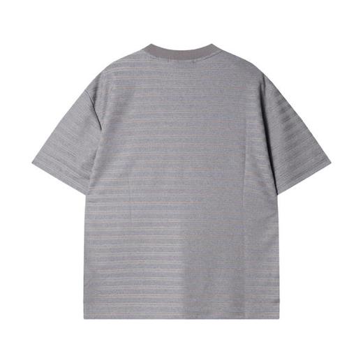 早春新款时尚个性韩版撞色条纹圆领短袖T恤休闲简约百搭套头上衣 商品图5