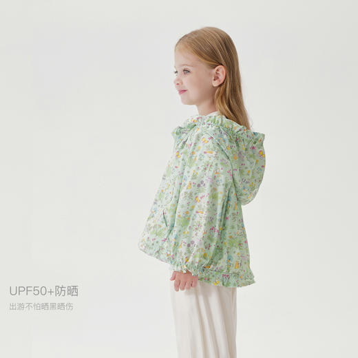 马克珍妮女童夏日花园超轻防晒衣宝宝防晒服2025年春夏新款250015 商品图1