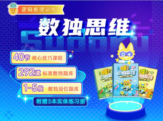 数独思维，逻辑推理训练，包邮送3本创意数独练习册292题 商品图0