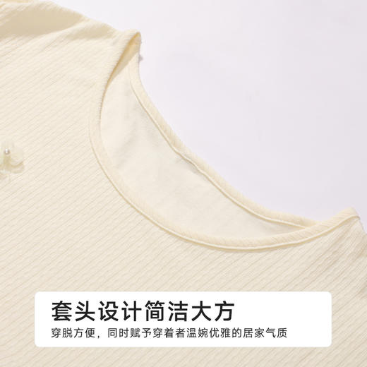 都市丽人女士正价棉质短袖裙薄针织提花生活家居短袖类LHH6E2 商品图4