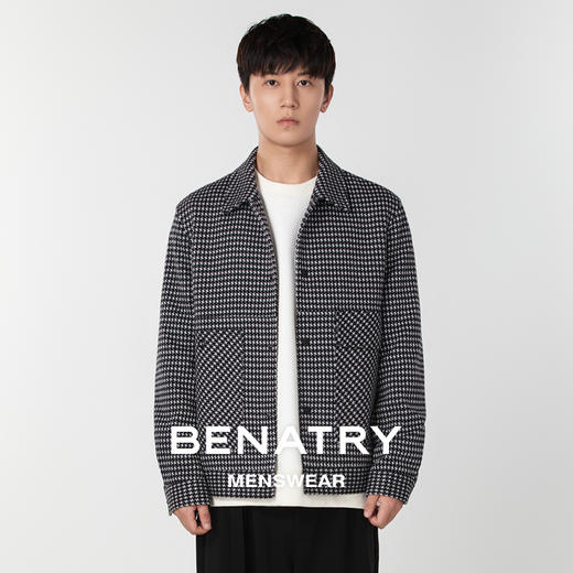 贝纳川时尚百搭翻领呢外套ECP300006402 商品图3