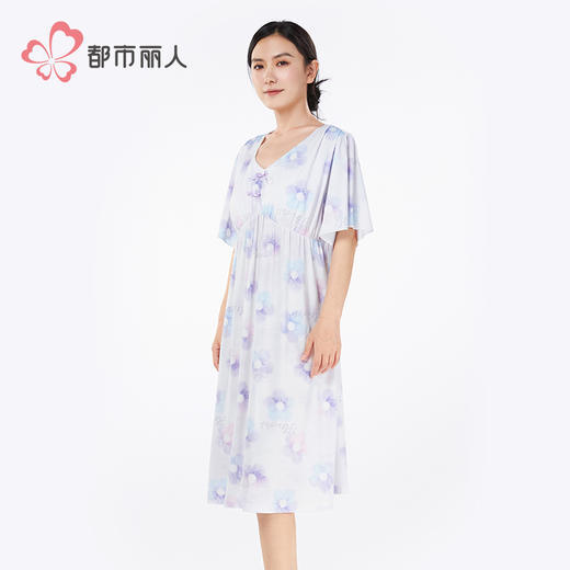 都市丽人女士正价棉质短袖裙薄抗皱绵会员精选短袖类LHH6F1 商品图2