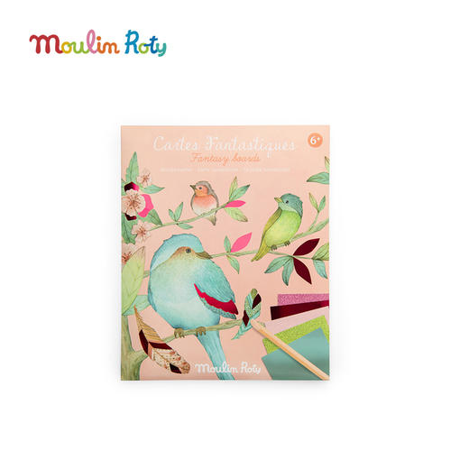 Moulin Roty 艺术刮画 绘画艺术 适合年龄6岁+ 花朵女孩系列 法国玩具 710605 商品图0