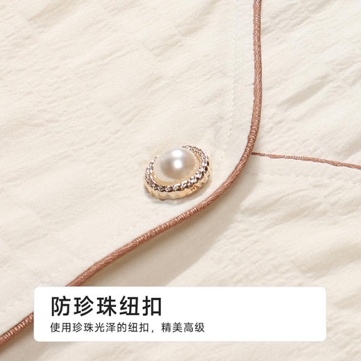 都市丽人女士梭织棉短袖套装薄梭织皱布提条生活家居短袖类LHH1E3 商品图6