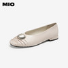 MIO米奥低跟圆头芭蕾风浅口单鞋轻便舒适复古女鞋M251468861 商品缩略图0