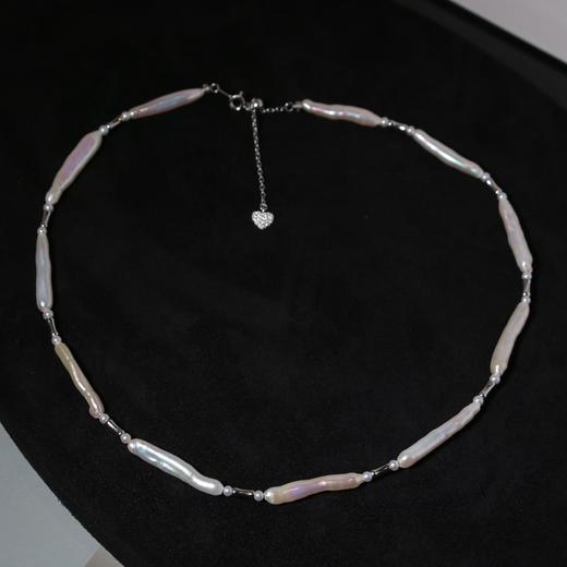 甄珠贝 异形淡水珍珠设计款项链 尾部可调节纯银配件 商品图0