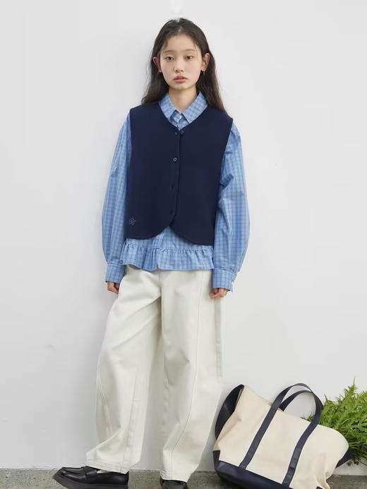 步履不停/5A14059C/花朵纽扣毛织马甲 商品图2