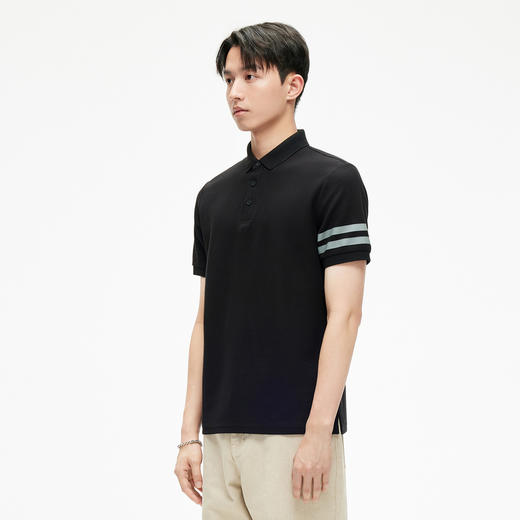 GXG男装  双色条纹商务基础时尚休闲短袖polo衫     夏季热卖 商品图2