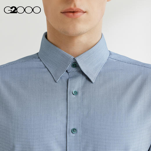 G2000男装SS24光滑防皱【舒适弹性】莫代尔混纺长袖衬衫41123542 商品图1