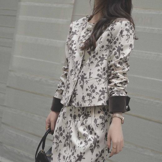 顺丰包邮洛诗琳99649法式山茶花短款小香风外套女001 商品图1