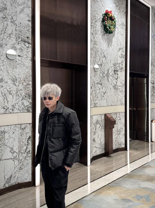 CD 24fw oblique 科技暗纹提花满印薄款立领夹克羽绒外套 商品图6