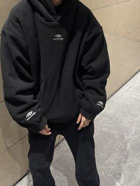 BLCG 24fw skiwear系列 双面羊羔绒泰迪熊滑雪帽衫卫衣