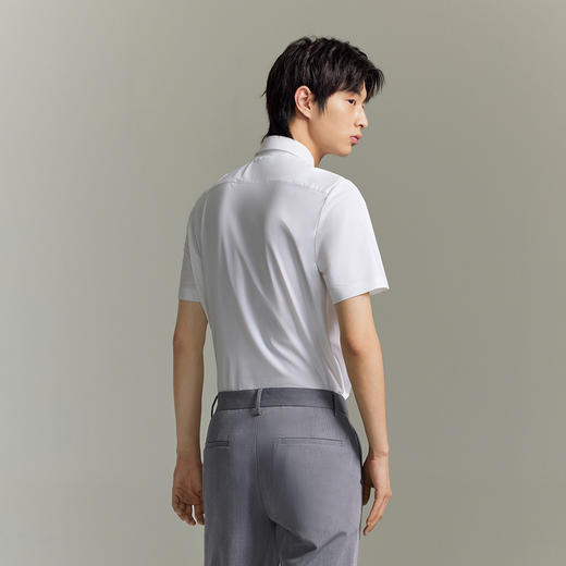 GXG男装  多色简约大气百搭免烫短袖衬衫  夏季热卖衬衫 商品图2