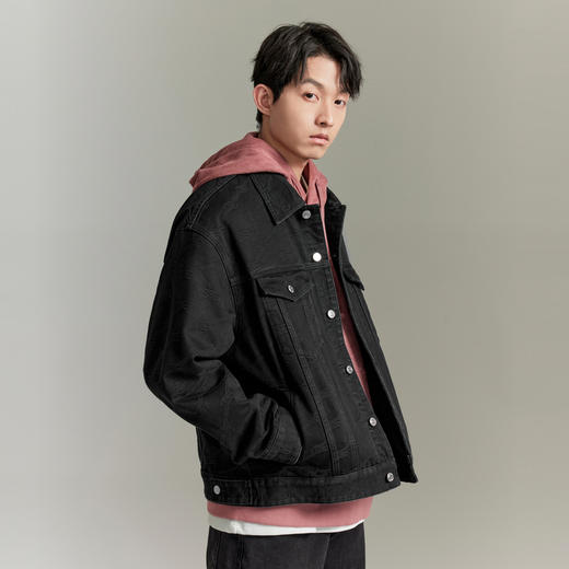 GXG男装 城市回溯满身提花时尚牛仔夹克外套    秋季热卖夹克 商品图4