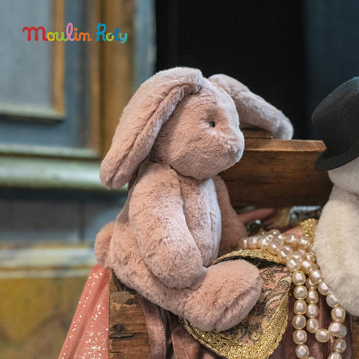 Moulin Roty 小号奶油色小兔 法式玩偶 适合年龄0岁+ 小熊阿瑟与小兔路易森系列 法国玩具 680031 商品图2