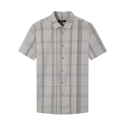 【高端系列】柒牌格纹提花短袖衬衫男士夏季新款时尚休闲弹力衬衣128A71720 商品图5