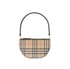 Burberry博柏利 Olympia 系列 Vintag经典格纹印花 棉拼聚氨酯 腋下包半月包单肩手提包 常规 女款 米色 商品缩略图0