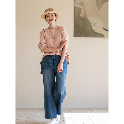 牧衣游原创 手工刺绣纯棉长袖T恤 限量福利款 醉月不支持会员折 商品图2