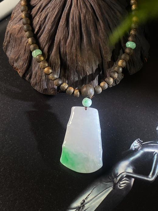 XY0058天然沉香奇楠+翡翠竹节套链2️⃣ 商品图2