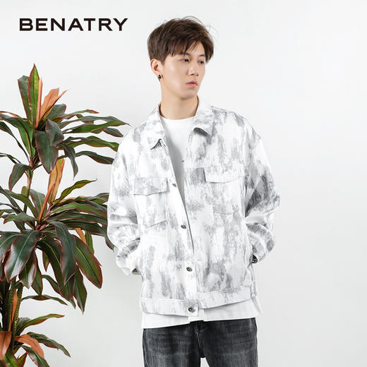 贝纳川休闲翻领水墨男士夹克外套ECP100005401 商品图2