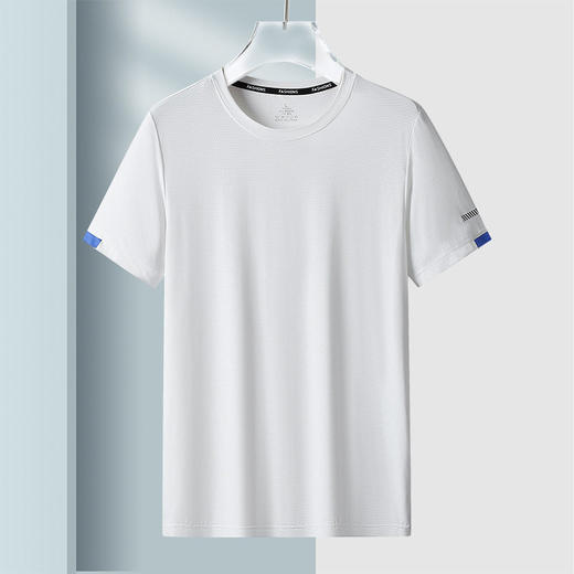 男士夏季亲肤网眼透气运动宽松弹力短袖健身训练休闲冰丝速干T恤   BMCQ-FG-TX2303 商品图3