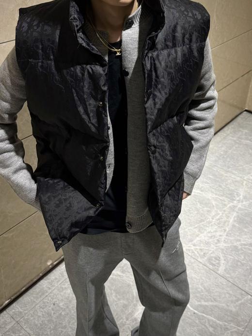 CD 24fw oblique 科技暗纹提花满印羽绒背心马甲 商品图4