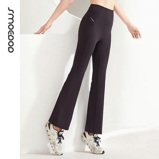 SMOEDOD/水沐伊朵瑜伽健身微喇裤带口袋高腰收腹提臀显瘦修身6625 商品图1