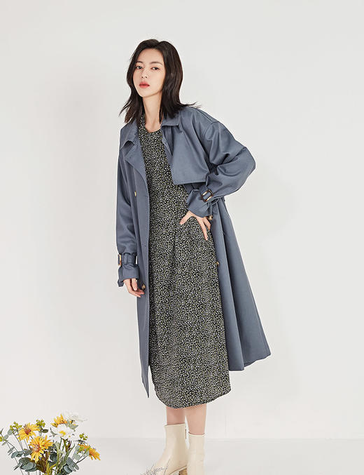 NUTS春季新品时尚百搭气质英伦风通勤风衣外套女211047100 商品图3