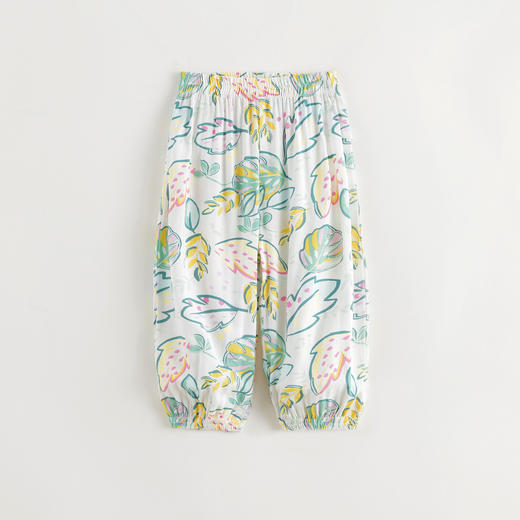 马克珍妮男女童垂感透气防蚊裤印花束脚裤儿童裤子宝宝夏装550536 商品图1